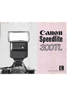 Canon 300 TL manual. Camera Instructions.